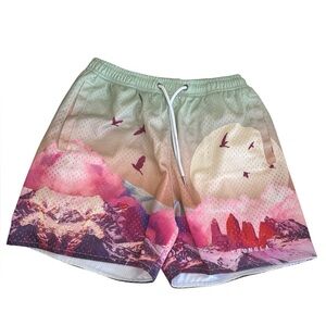 YOUNGLA 141 The Block Party Shorts Color Splash Size S Mesh Basketball Gym